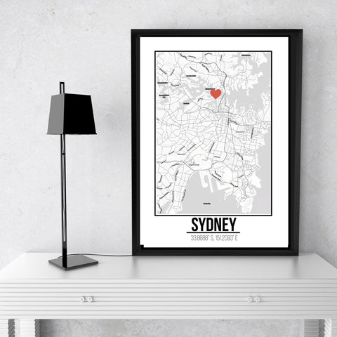 Sydney - Love City Frame A3 Size