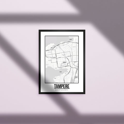Tranh poster khổ A3 giấy mỹ thuật in hình Love City - Tampere