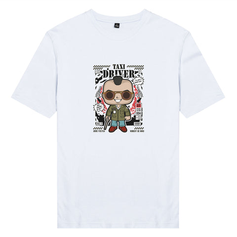 Áo thun unisex cotton in hình pop culture cartoon series - Taxi driver Robert De Niro (nhiều màu)