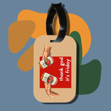 Travel tag cho túi xách/balo du lịch in hình Thank god it's friday