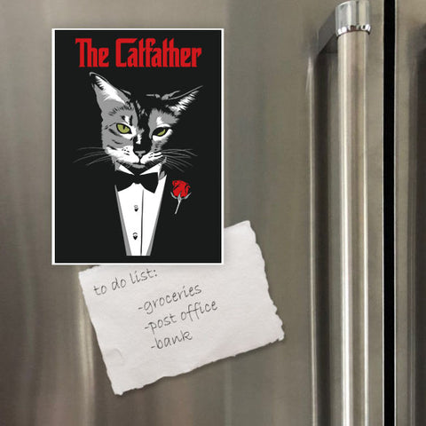 Miếng hít tủ lạnh giữ note in hình The catfather