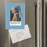 Miếng hít tủ lạnh giữ note in hình Pantone The girl with pearl earring