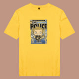 Áo thun unisex cotton in hình pop culture cartoon series - The Police - Sting (nhiều màu)