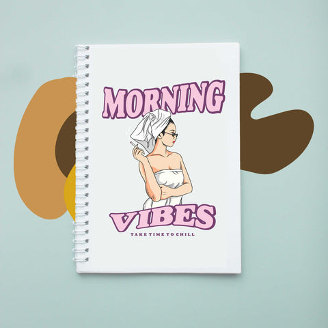 Sổ tay notebook giấy ford in hình Time to chill Morning vibes