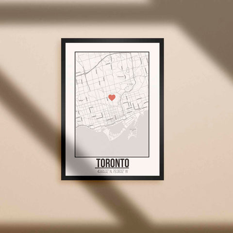 Tranh poster khổ A3 giấy mỹ thuật in hình Love City - Toronto
