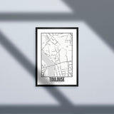 Tranh poster khổ A3 giấy mỹ thuật in hình Love City - TouLouse