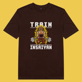 Áo thun unisex cotton in hình Dragonball - Train in Saiyan (nhiều màu)