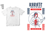 Áo thun unisex cotton 100% in hình Japanese Art - Karate, Spirit of the fighter