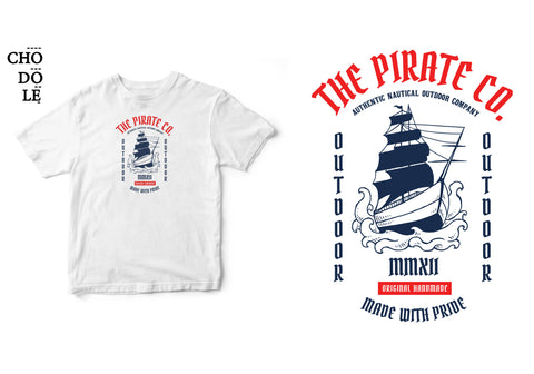 Áo thun unisex cotton 100% in hình - The pirate company.