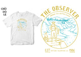 Áo thun unisex cotton 100% in hình The Observer, journey to a better earth.