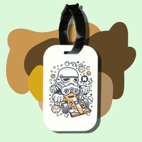 Travel tag cho túi xách/balo du lịch in hình Star Wars - Trooper Formula racer