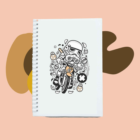 Sổ tay notebook giấy ford in hình Star Wars Trooper motocross