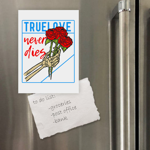 Miếng hít tủ lạnh giữ note in hình True love