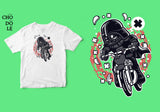 Áo thun unisex cotton 100% in hình Super Heroes Series - Vader Motocross (nhiều màu)