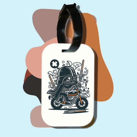 Travel tag cho túi xách/balo du lịch in hình Super Heroes series - Vader Motocross