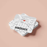Đế lót ly vuông in hình Love City - Vancouver