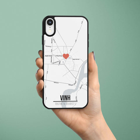 Ốp lưng  iphone in hình Love City Vietnam Map - Vinh, Nghệ An (đủ model iphone)