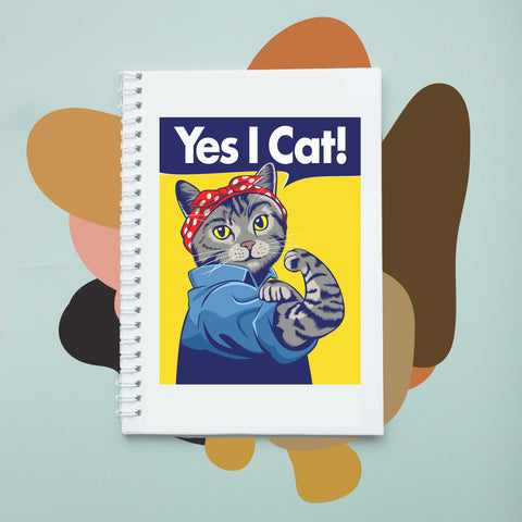 Sổ tay notebook giấy ford in hình Cat Lover Yes I cat