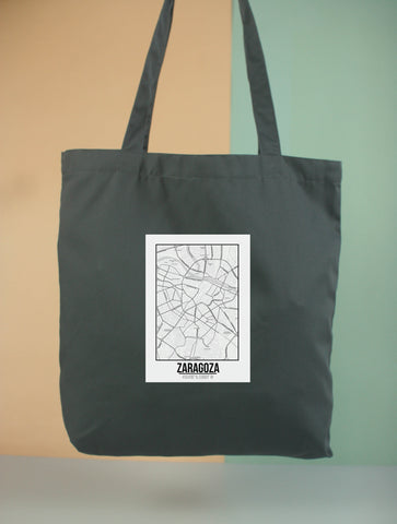 Túi tote in hình Love City - Zaragoza(nhiều màu)